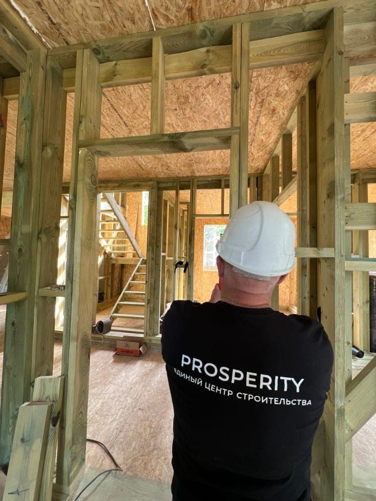 Строительство дома 130 м² в Кокошкино — вид на коробку дома